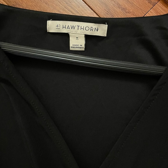 41 Hawthorn Beautiful Black Tristan’s Faux Wrap Dress, Size Woman’s Medium. - Picture 4 of 4